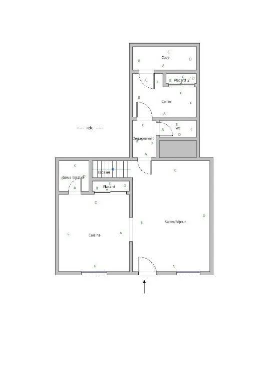 Maison de village à Leuc - 74 m², 2 chambres, à rénover, proche Carcassonne 