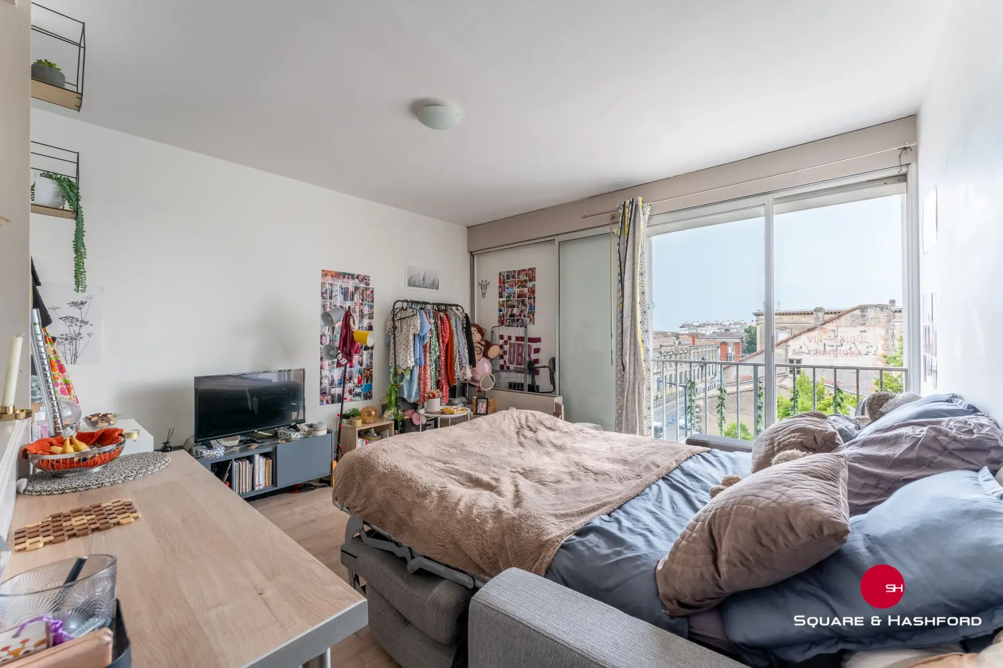 Studio à Bordeaux Nansouty loué, vue dégagée, 24,25 m² 