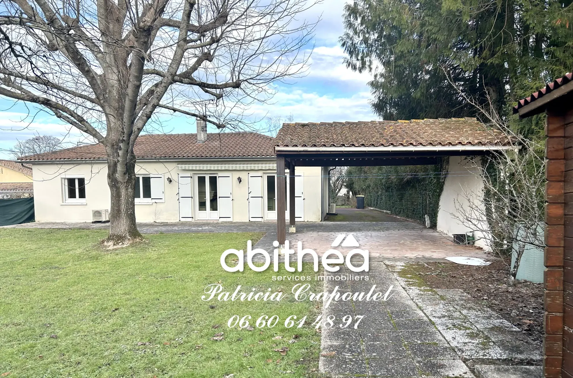 Maison de plain-pied avec grand terrain à L’Isle-d’Espagnac – 137 m²