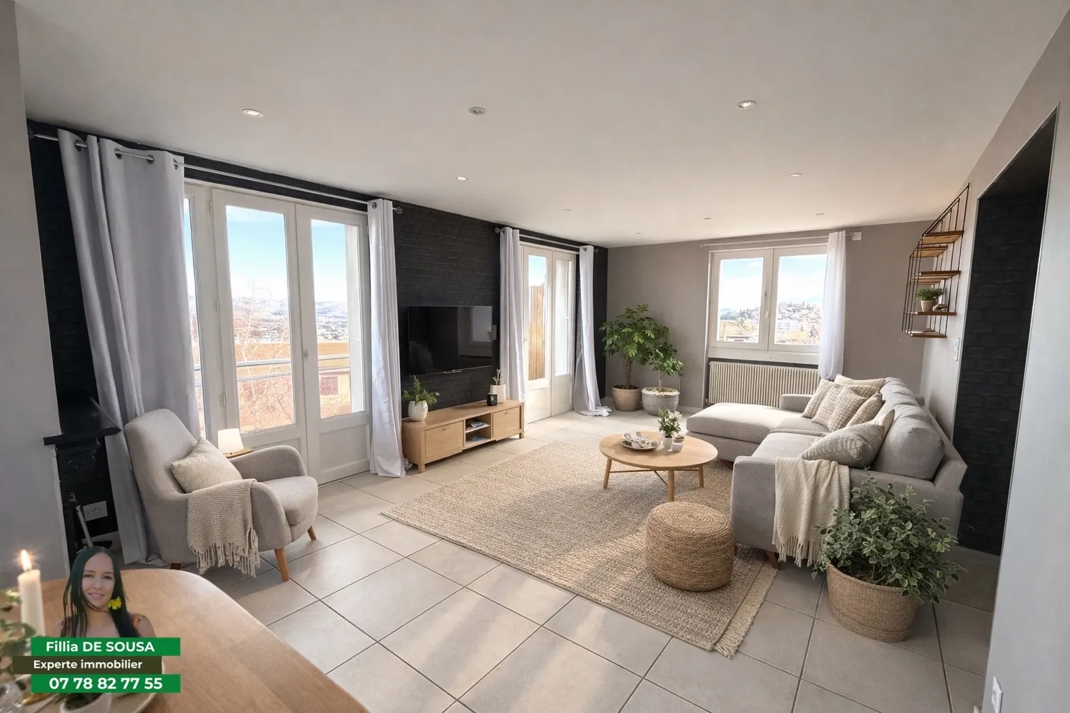 Appartement duplex F4 avec balcons, parking et cave à Saint-Étienne Villeboeuf 