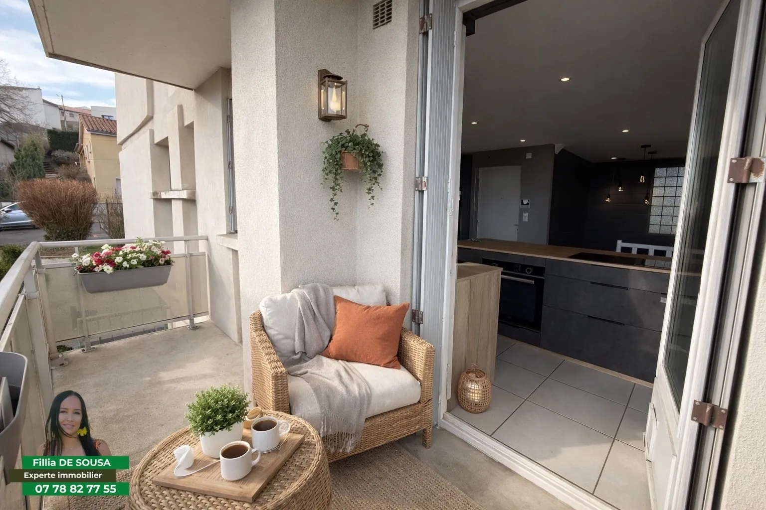 Appartement duplex F4 avec balcons, parking et cave à Saint-Étienne Villeboeuf 