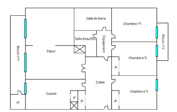 A vendre appartement traversant avec terrasse et garage à Perpignan Sud 