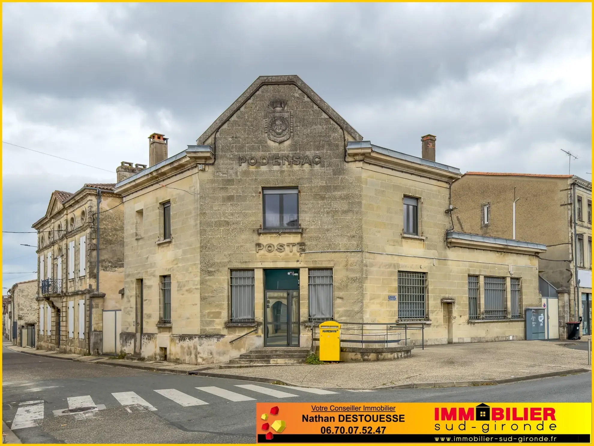 Bâtiment en pierre à vendre au centre de Podensac - 260 m², emplacement privilégié