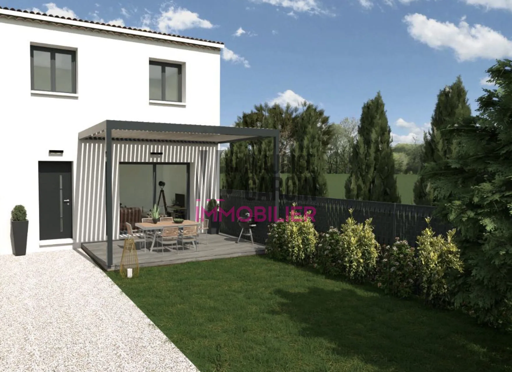 Maison neuve de 75 m² avec jardin à Sablet dans un lotissement calme