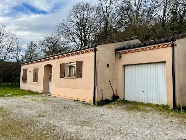Maison contemporaine de plain-pied avec garage et terrasse à Saint-Pey-de-Castets 