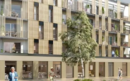 Appartement 2 pièces avec balcon à Fleury-sur-Orne, résidence seniors près du tramway 