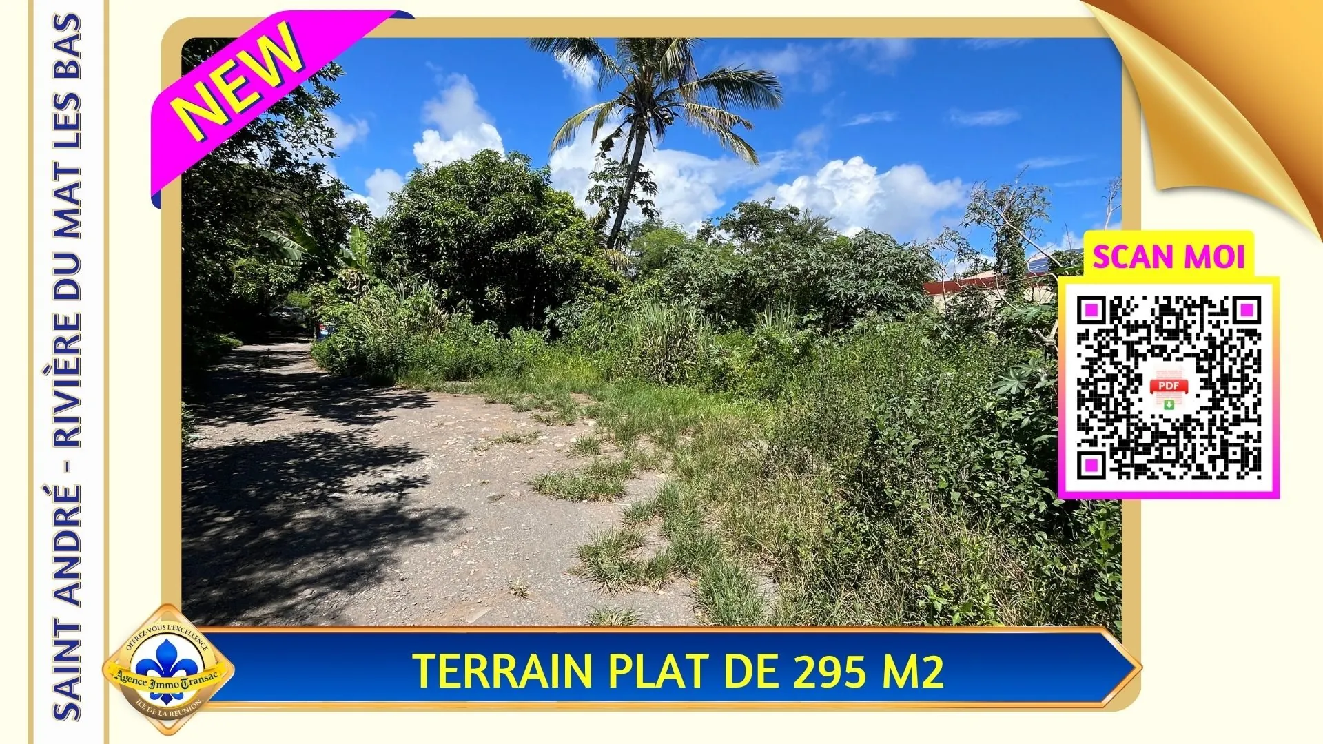 Terrain constructible de 295 m² à Saint-André - Opportunité à saisir