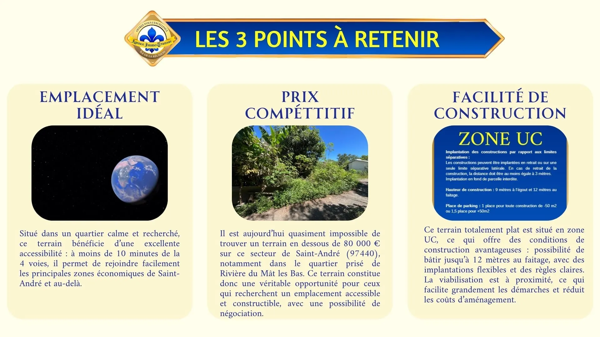 Terrain constructible de 295 m² à Saint-André - Opportunité à saisir 