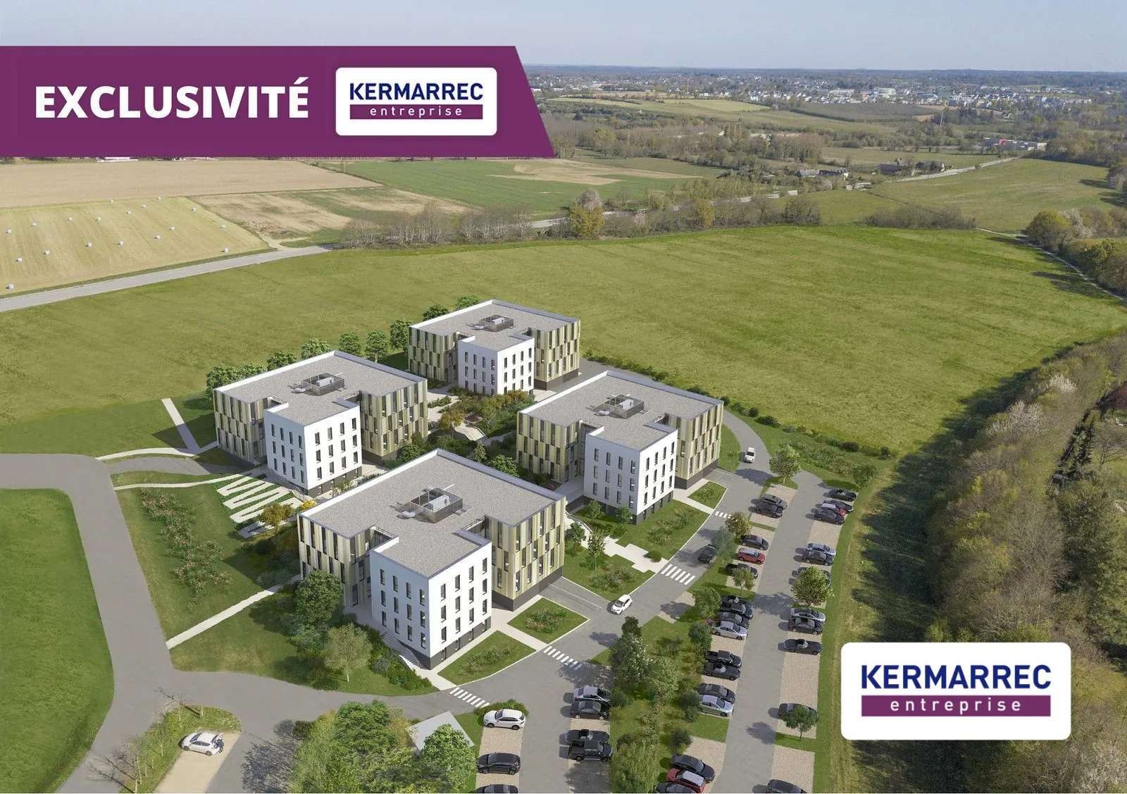 Bureaux neufs à vendre à Rennes dans le programme GREENZ - Espaces modulables et environnement verdoyant