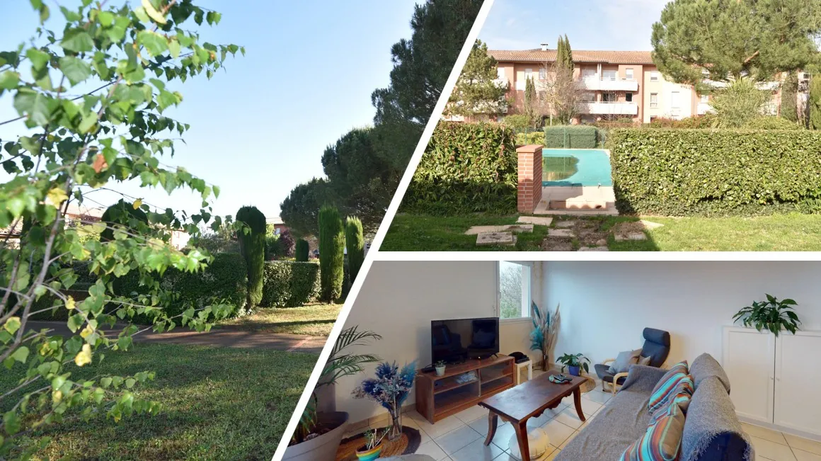 A vendre appartement T3 de 61 m² à Fonsorbes avec piscine et stationnement