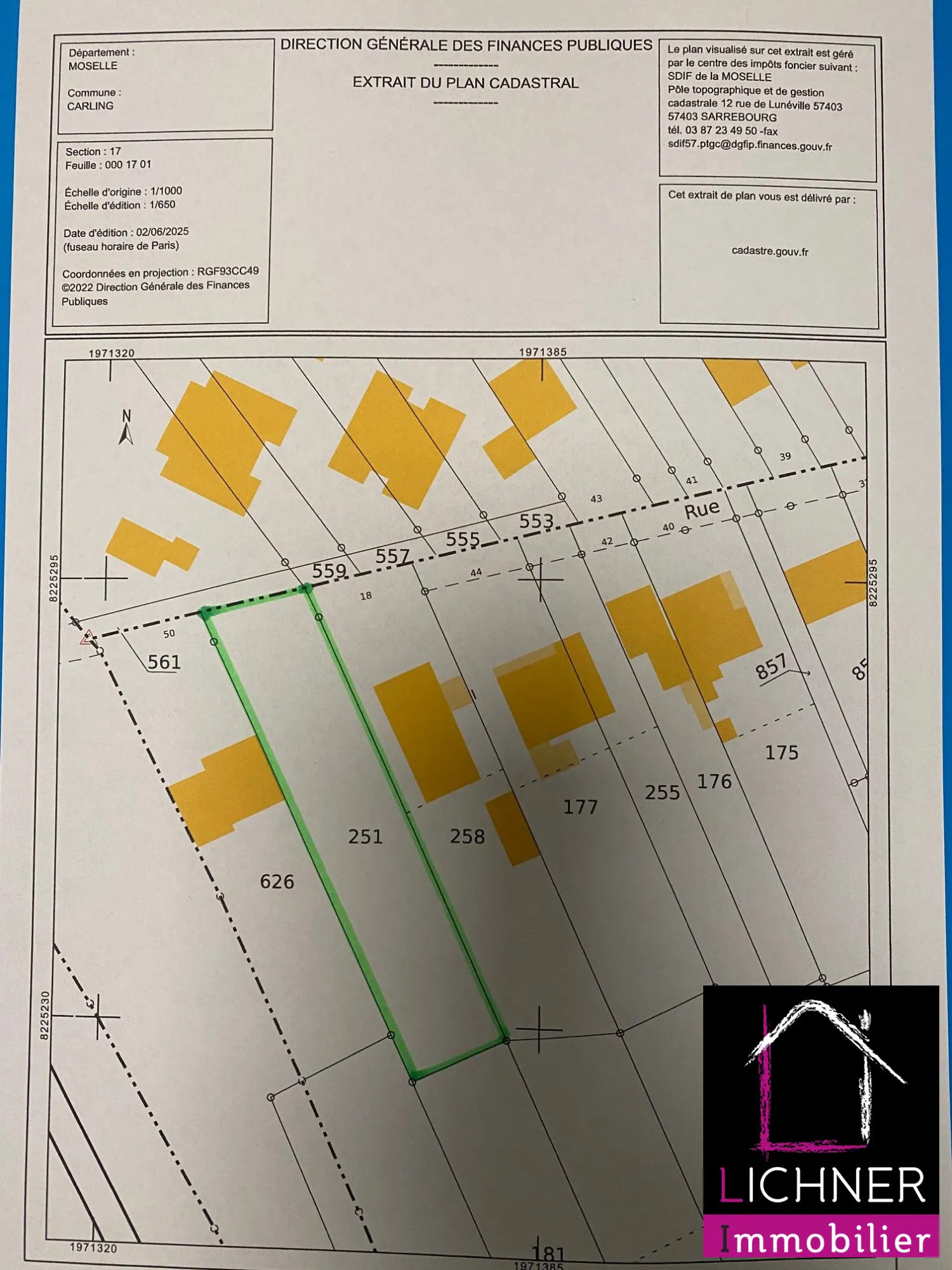 Vente d'un magnifique terrain de 11,26 ares à Carling 