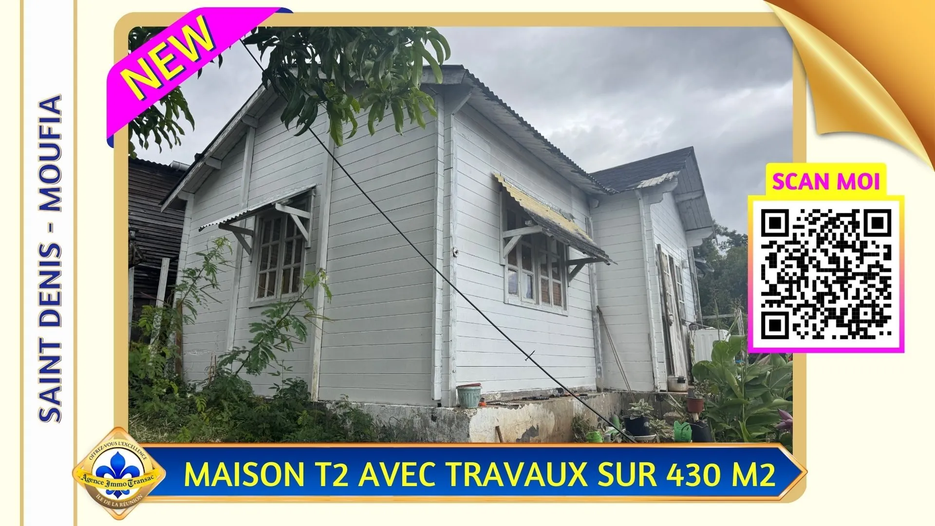 Maison à rénover avec grand potentiel à Sainte-Clotilde, Réunion