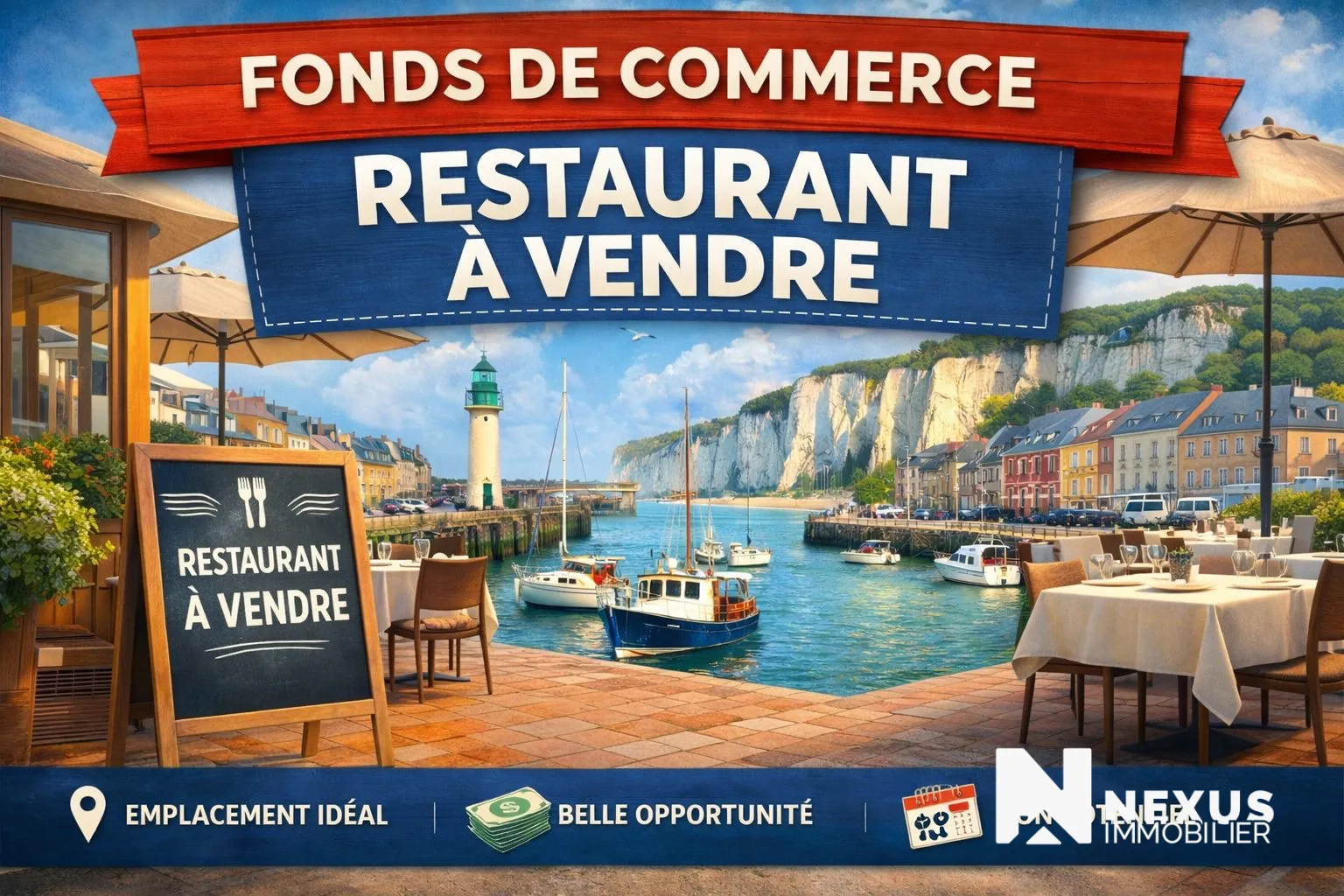 Fonds de commerce à vendre à Saint-Valery-en-Caux – Restauration et vente à emporter