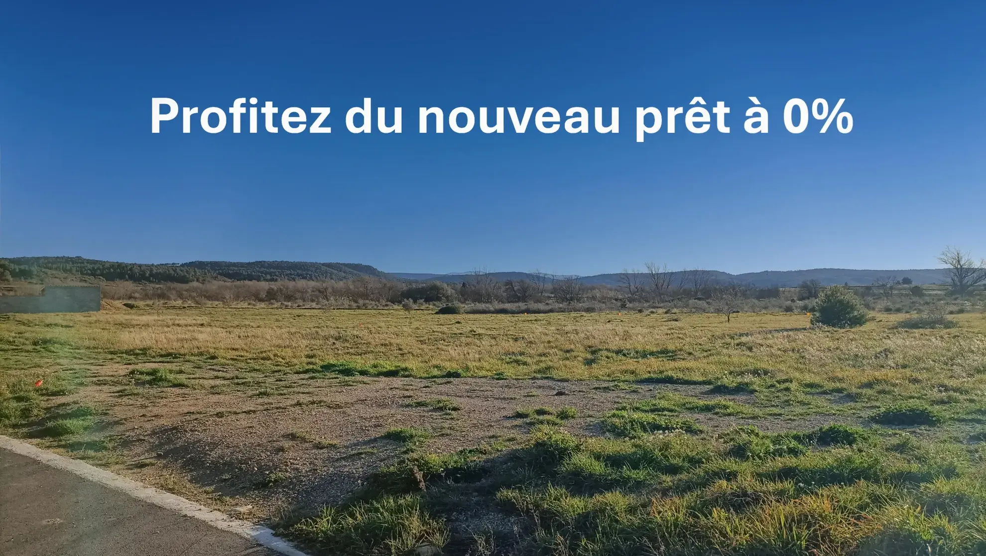Terrain à bâtir viabilisé de 315 m² dans les Corbières, prêt à 0 %
