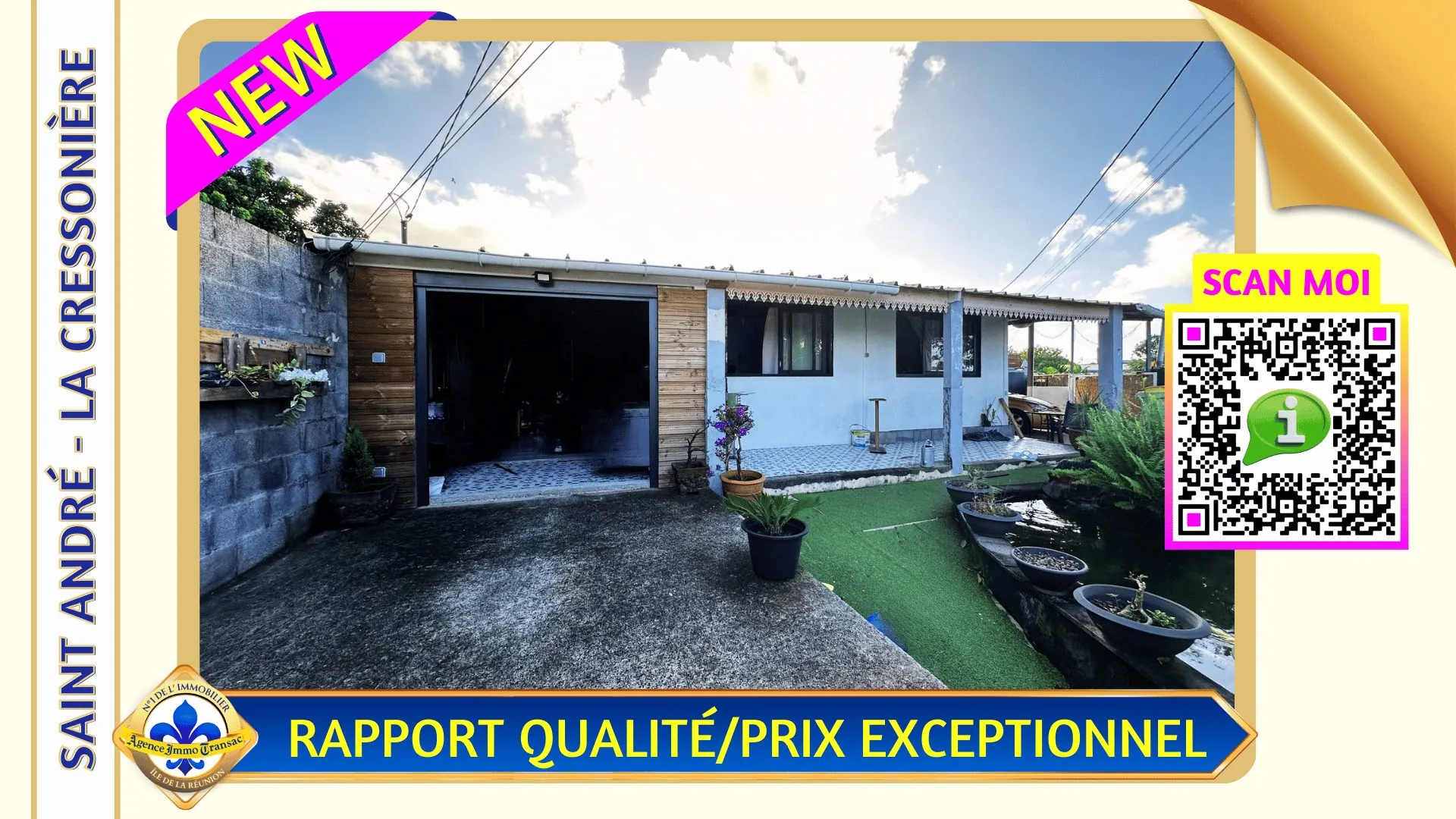 Maison spacieuse avec 4 chambres et grand terrain à Saint-André