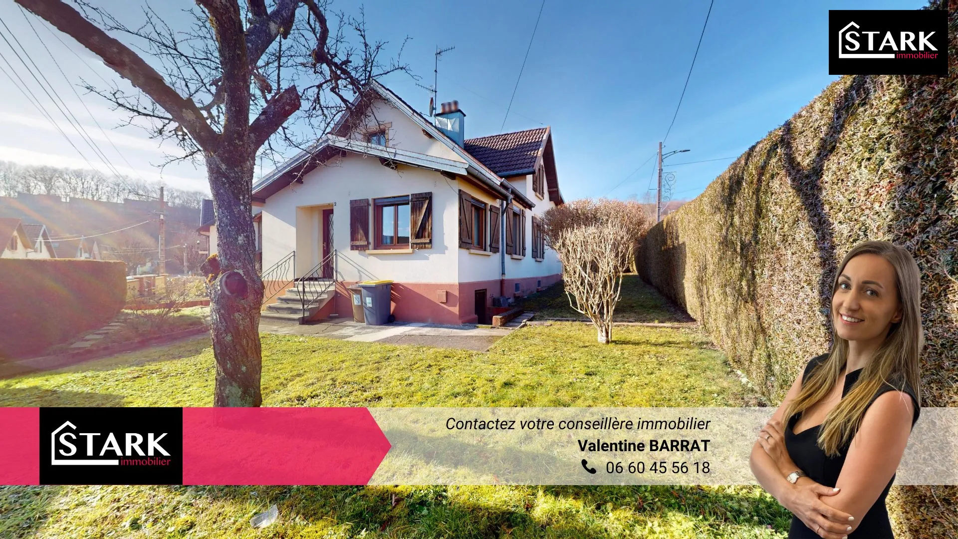 Maison individuelle 3 chambres avec jardin, garage et sous-sol à Belfort