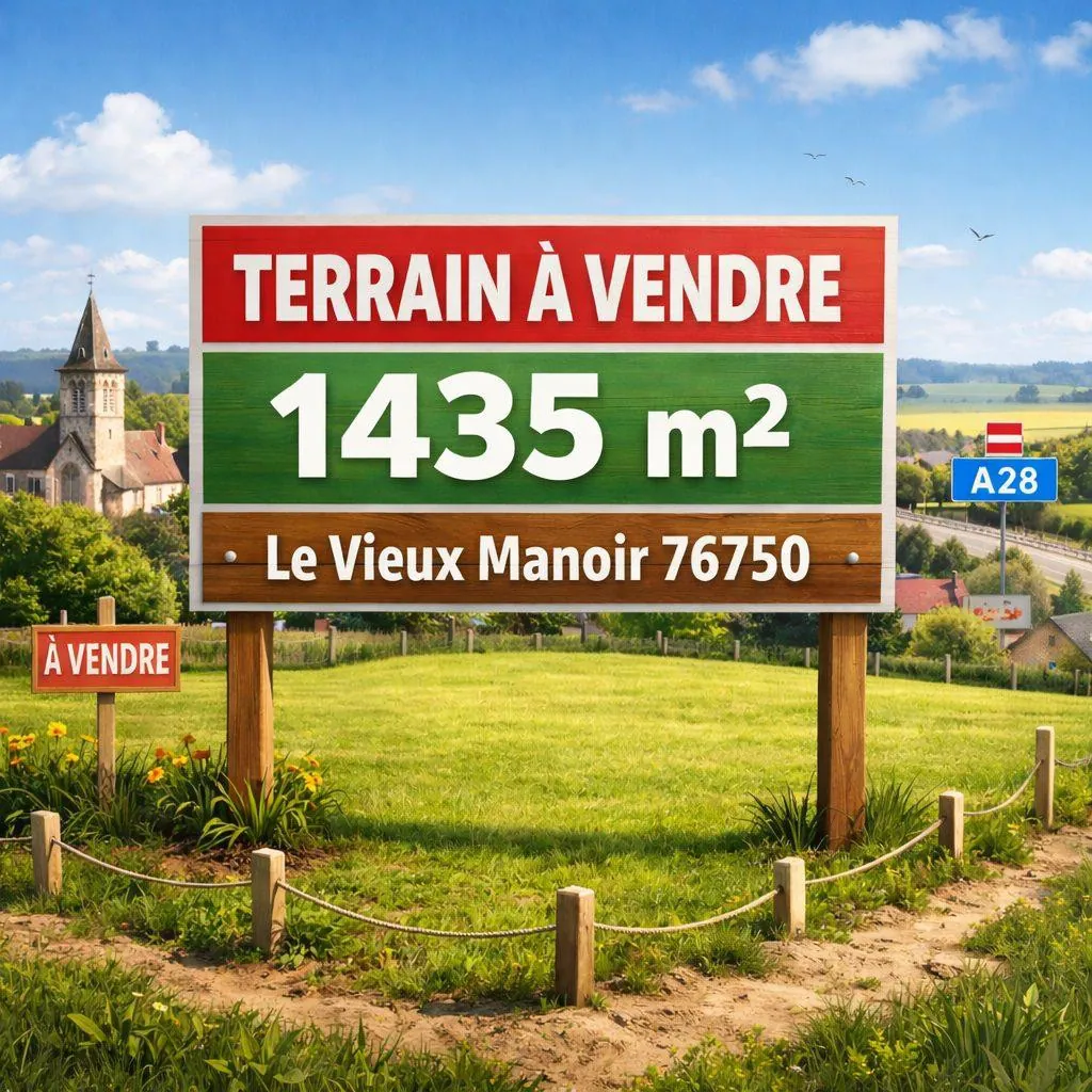 Terrain à bâtir de 1435 m² à Vieux-Manoir, proche Rouen