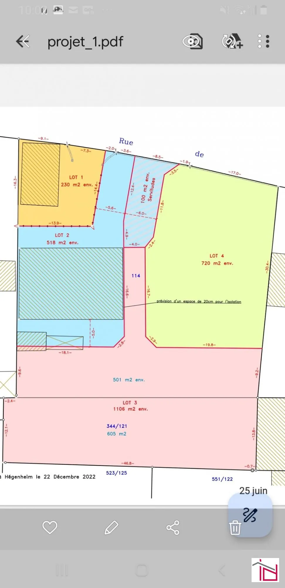 Terrain constructible de 7,20 ares à Bartenheim, idéal pour votre maison individuelle