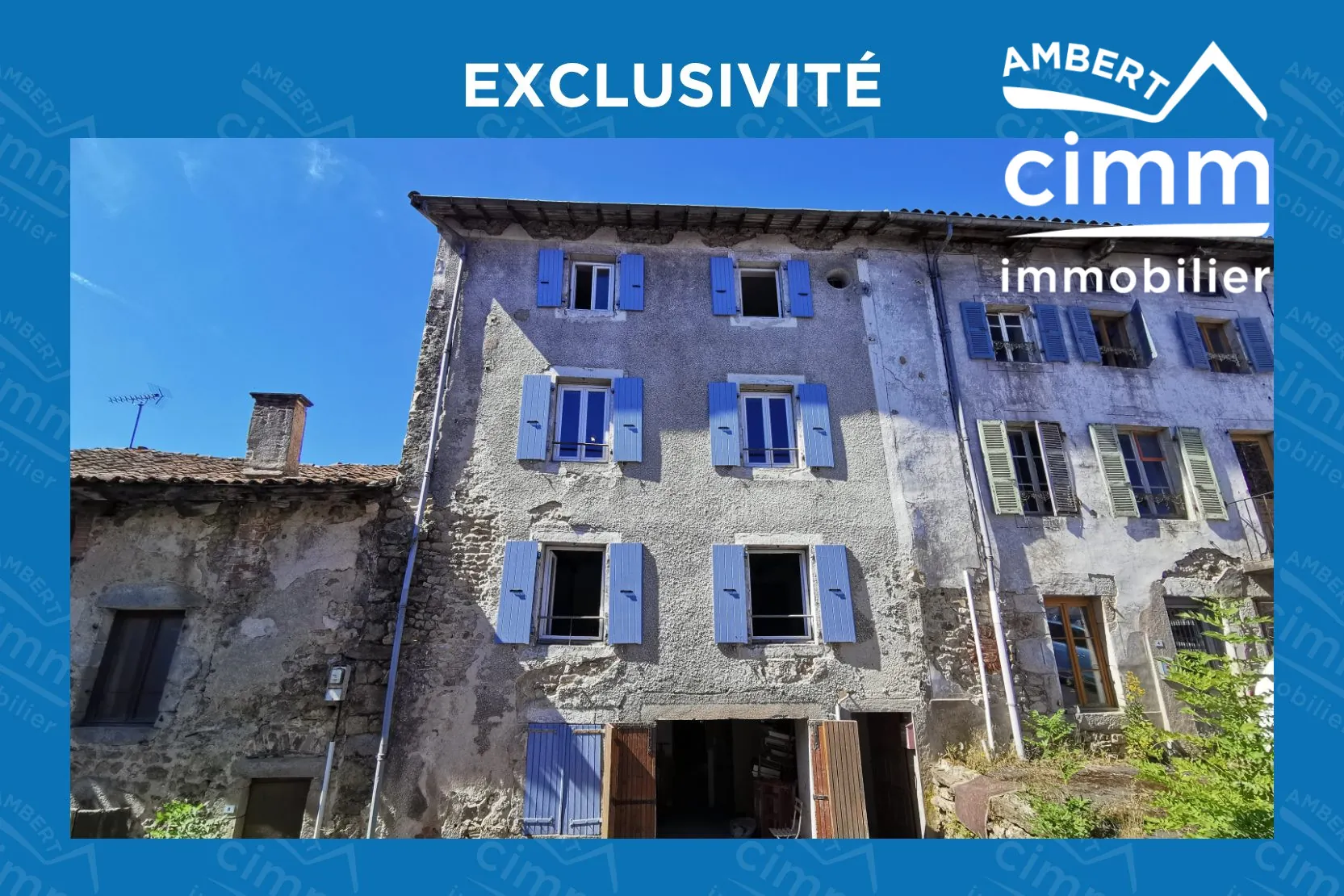 Charmante maison en pierre avec 3 appartements rénovables, garage, jardin à Saint-Germain-l'Herm