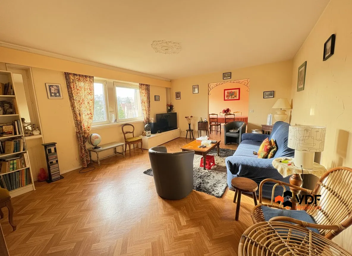 Appartement T4 à vendre à Roanne avec 3 balcons et cave - Quartier dynamique 