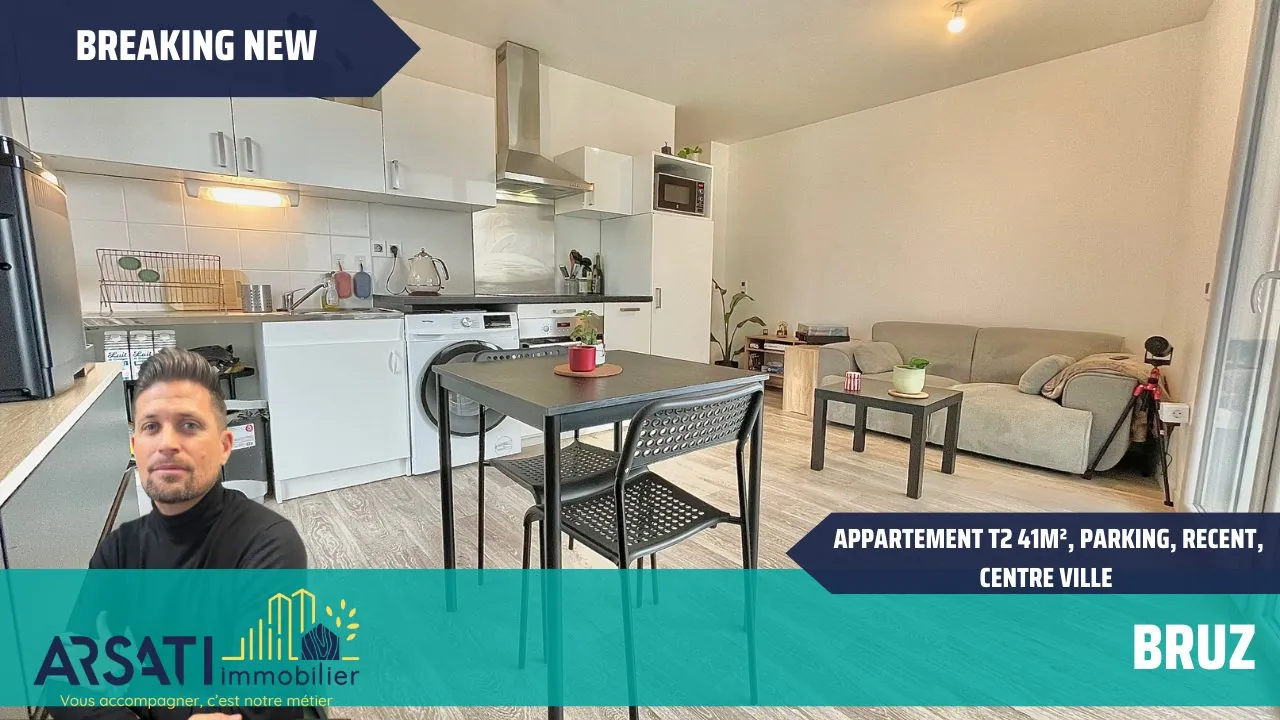 Appartement de 2 pièces à Bruz, centre-ville, parking sécurisé, prêt à vivre