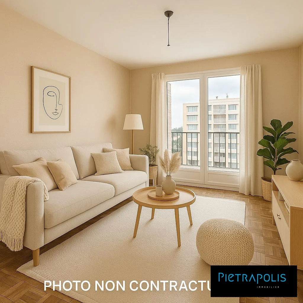 Appartement T4 à Villeurbanne avec potentiel de rénovation, vue dégagée, parking et cave