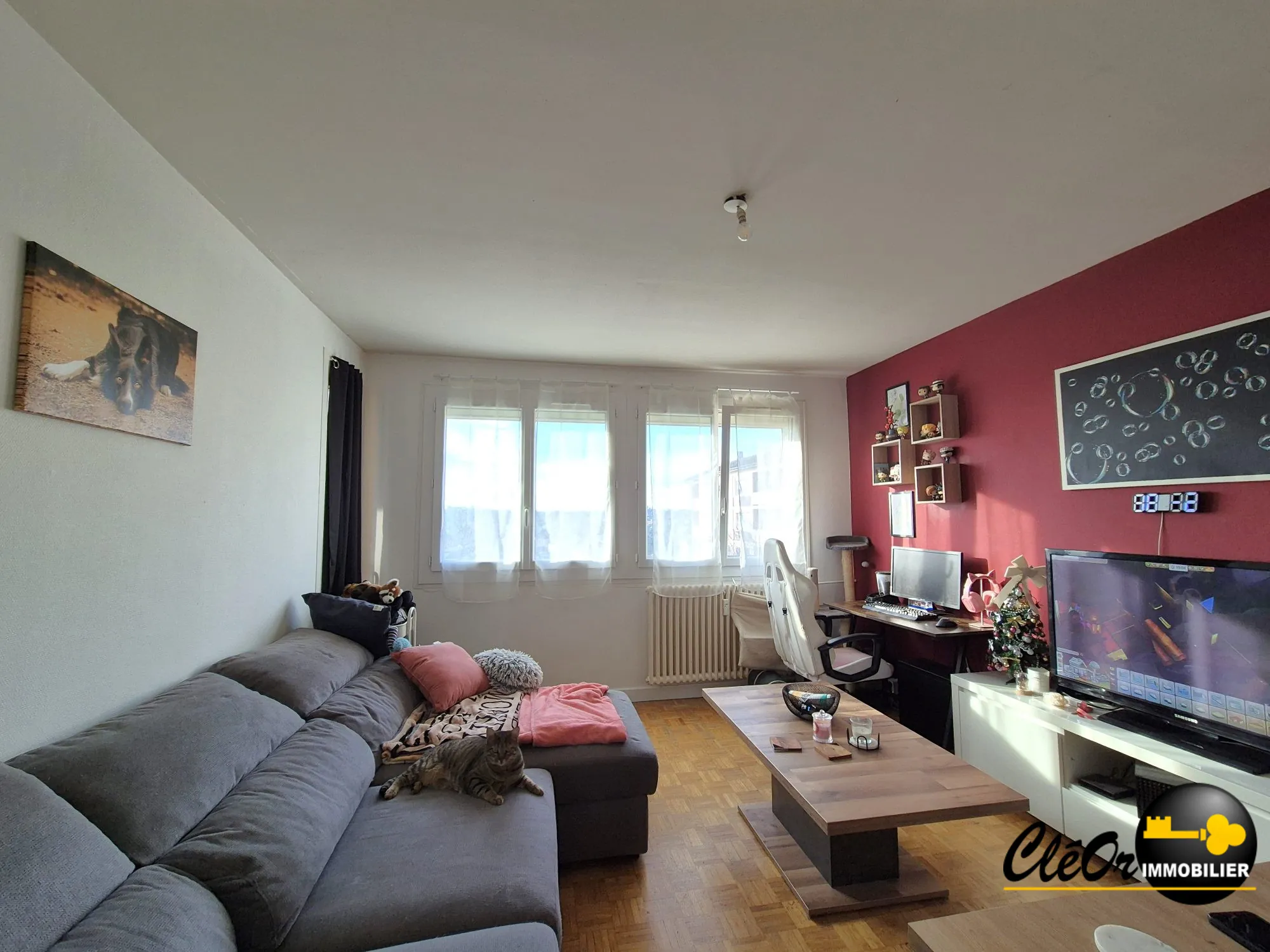 Appartement T3 lumineux de 47,56 m² à Châtenoy-le-Royal avec balcon et parking