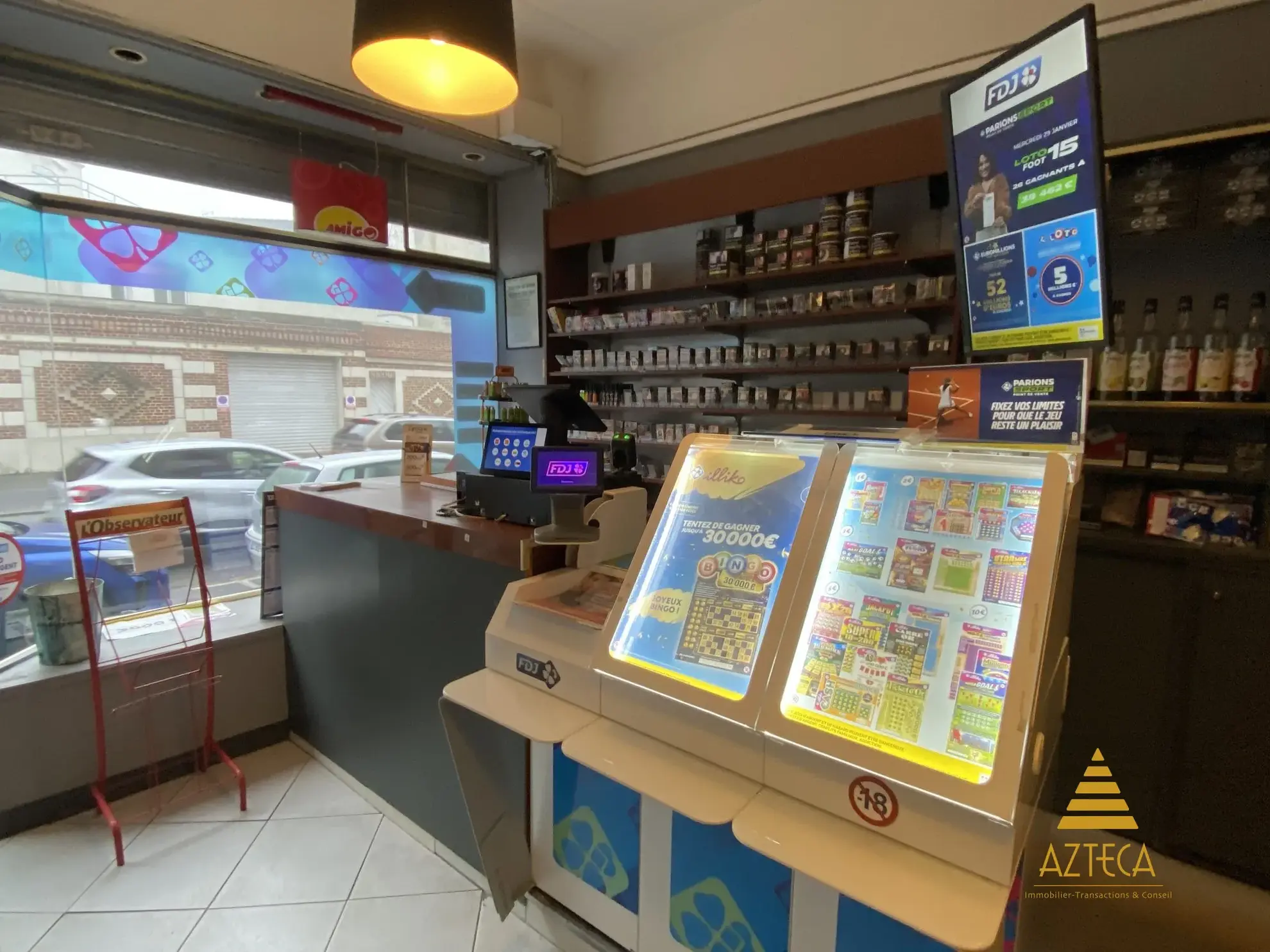 À vendre fonds de commerce BAR/TABAC/FDJ à Cambrai - Emplacement central 