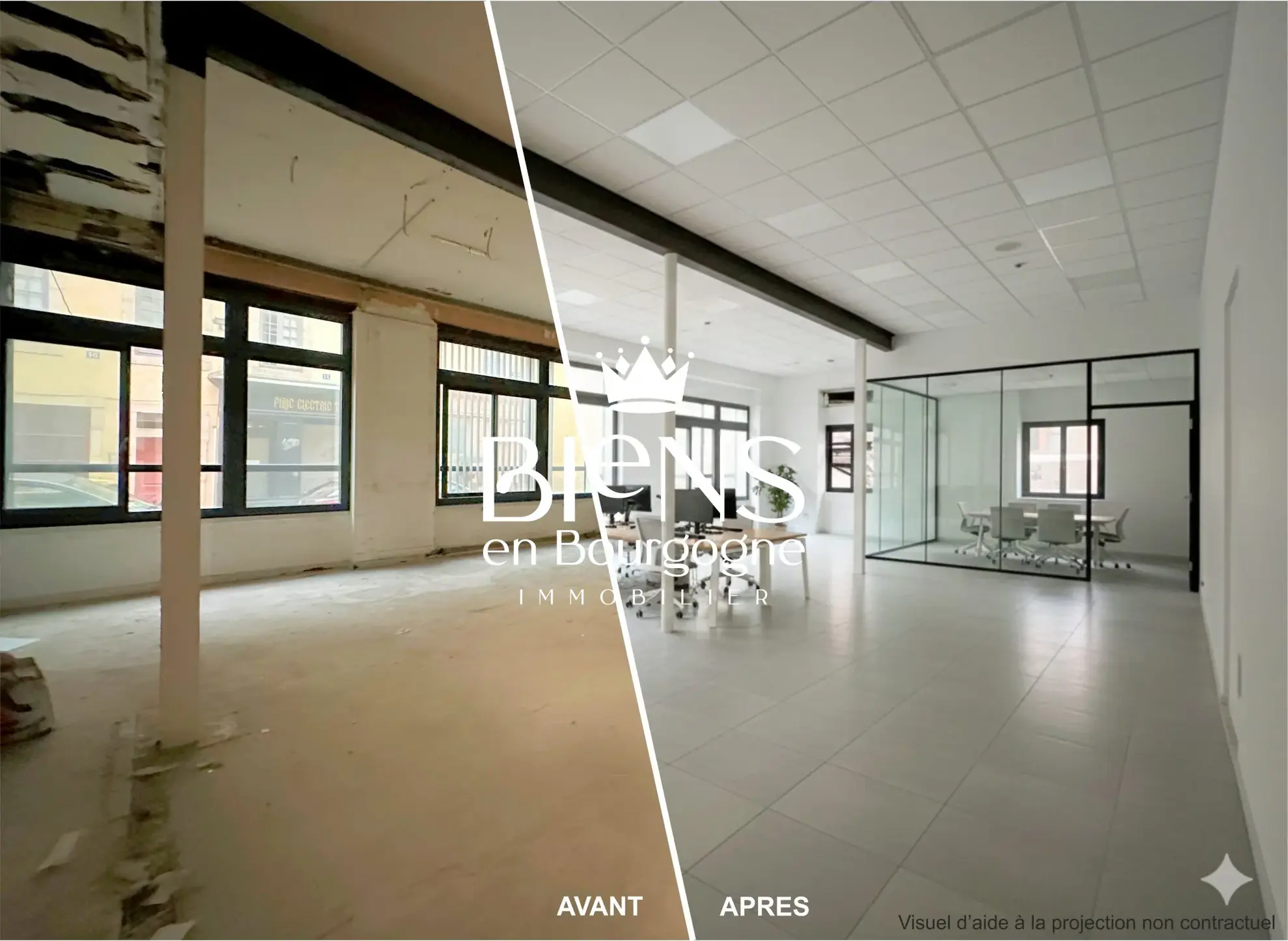 Grand plateau de bureaux à rénover au centre-ville de Chalon-sur-Saône – Opportunité d'investissement