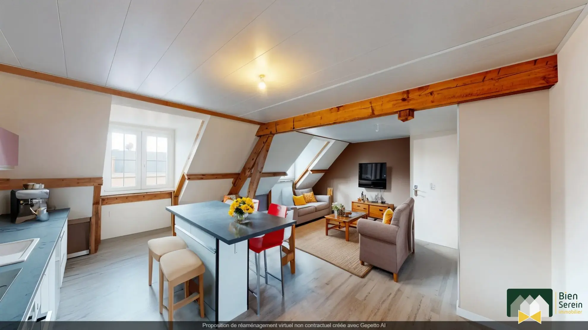 Appartement T3 lumineux à vendre au cœur de Lèves - Dernier étage 