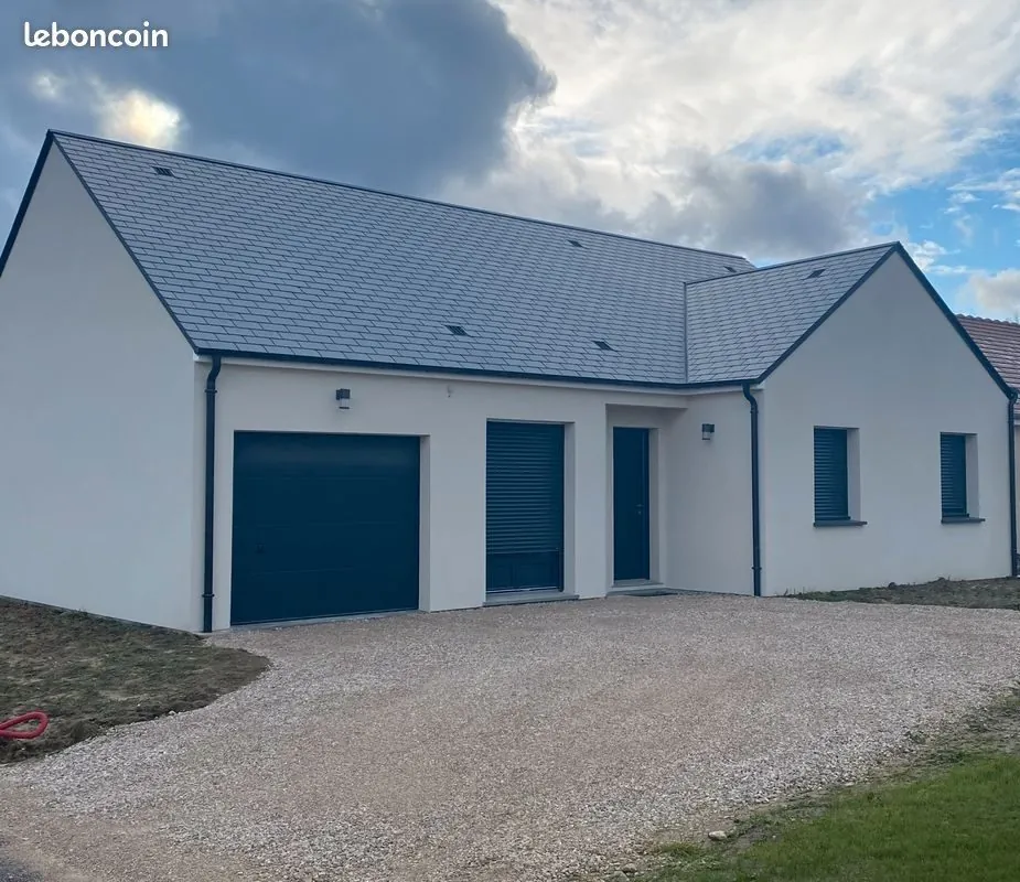 Maison de plain-pied neuve de 90 m² à Menestrau en Villette avec terrain viabilisé 