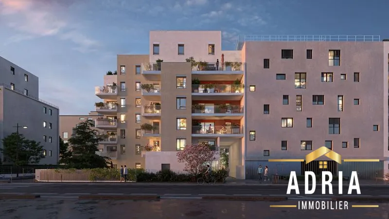 Appartements neufs à Villeurbanne - Résidence moderne avec espaces verts et nombreuses commodités