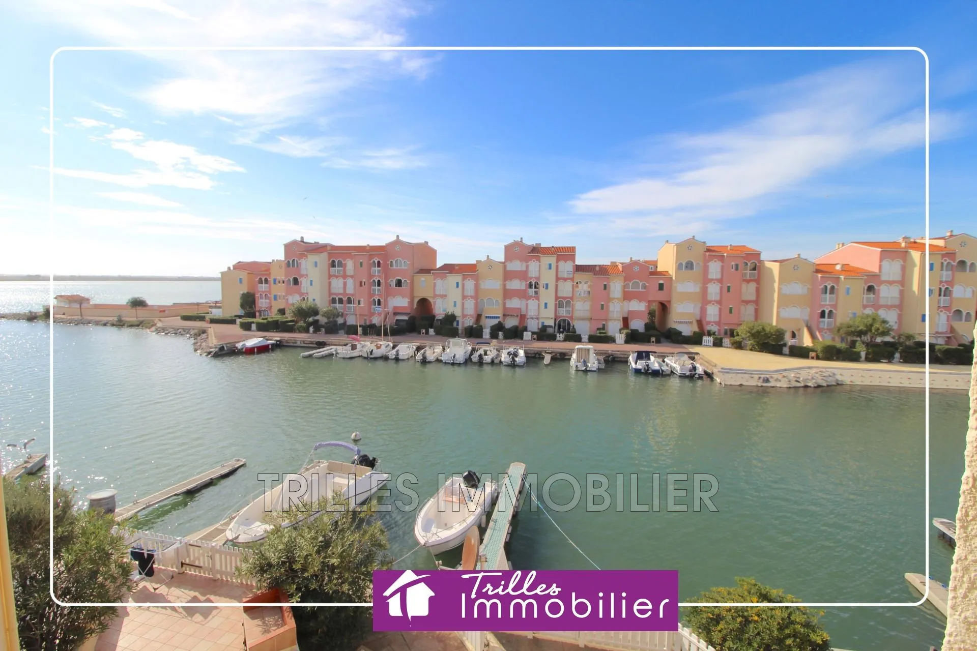 Achat appartement duplex avec vue mer au Barcarès - Piscine et mouillage privé