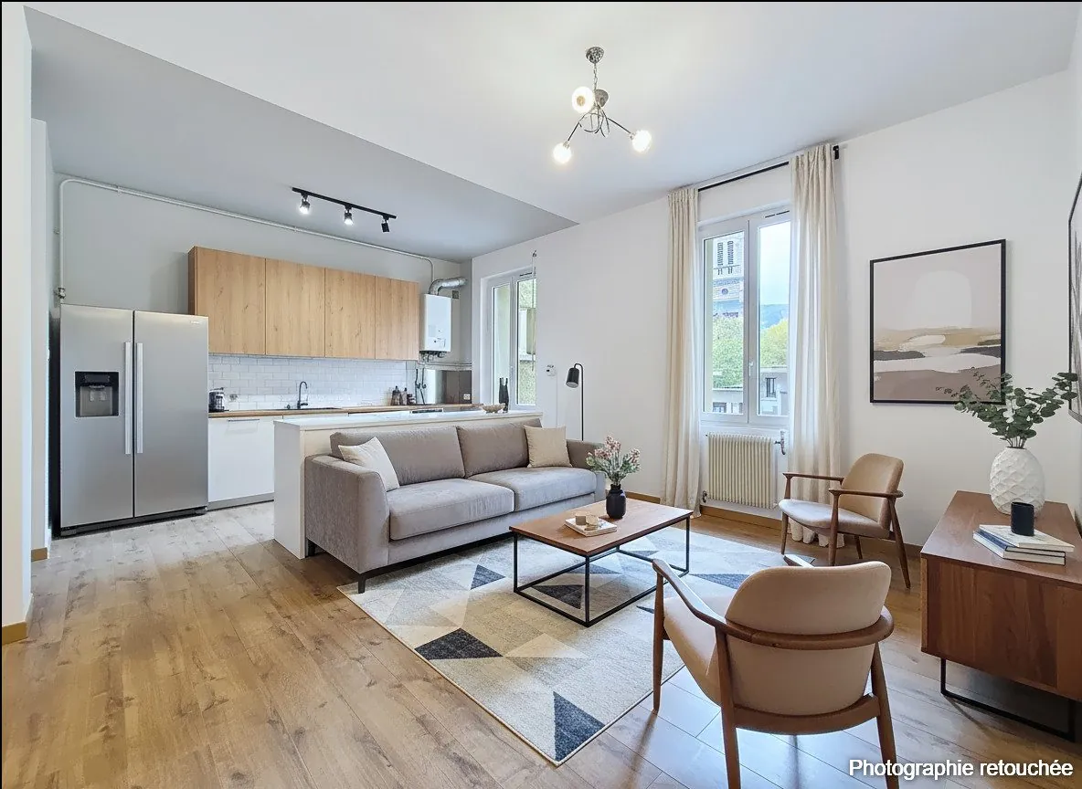 Appartement T3 lumineux avec vue sur le Vercors à Grenoble 