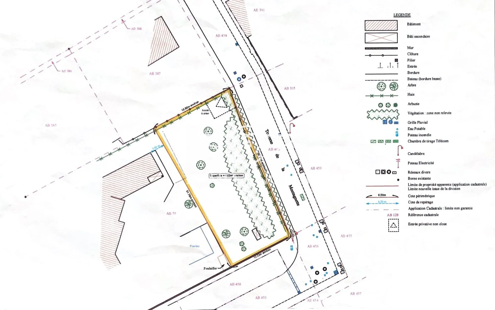 Plan Terrain à bâtir de 481 m² avec vue à Saint-Saturnin-les-Avignon