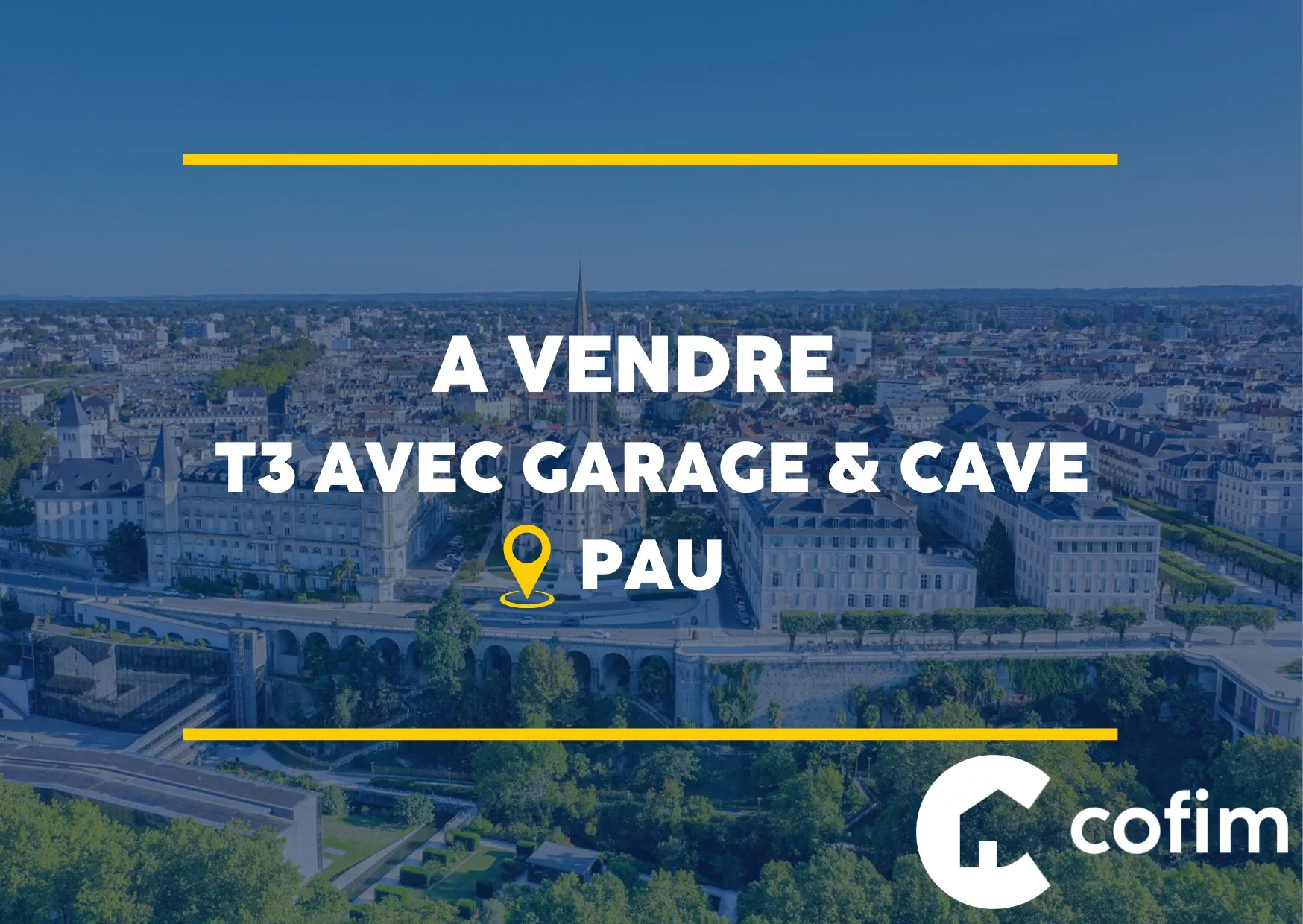 Appartement T3 loué avec garage et cave à Pau - Opportunité d'investissement
