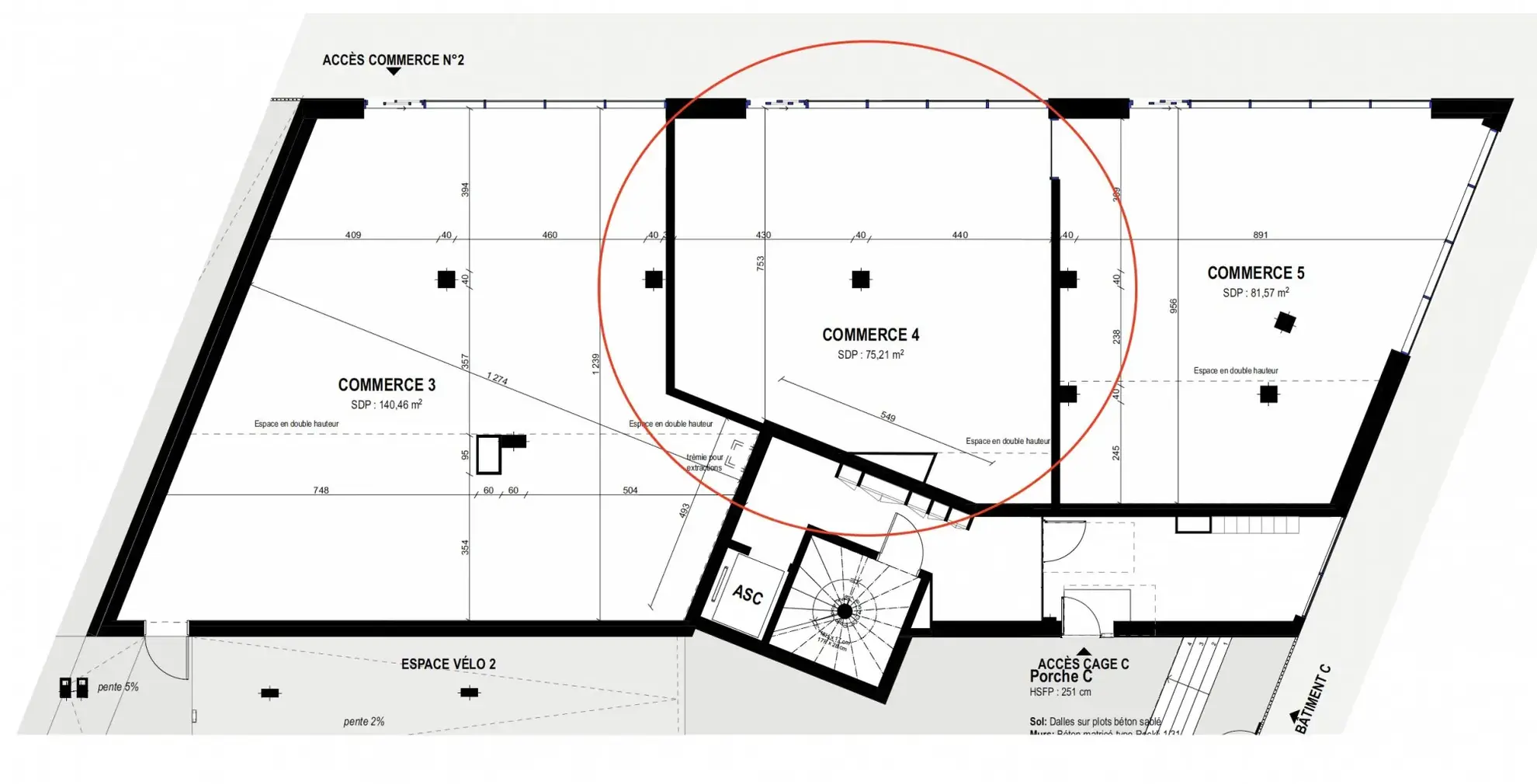 Local commercial neuf de 75m² à Fleury-sur-Orne - Investissement et commerce 