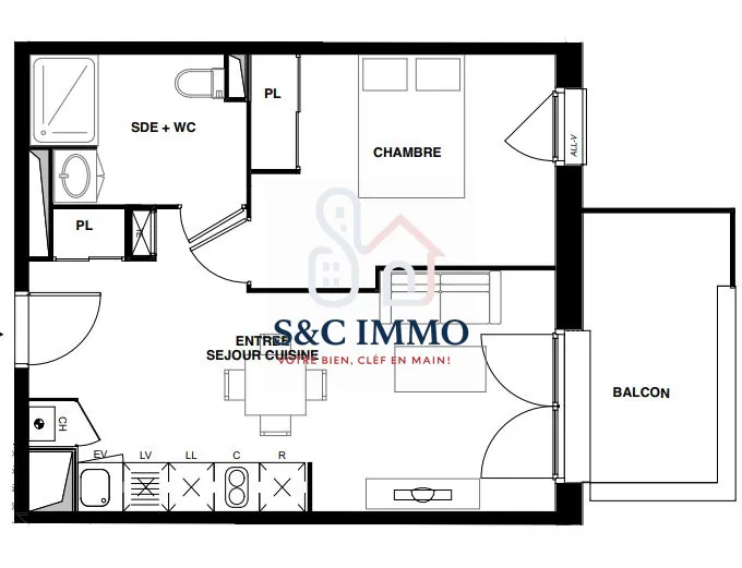 Appartement T2 à vendre à Royan – 39,86 m² avec balcon dans un quartier recherché 