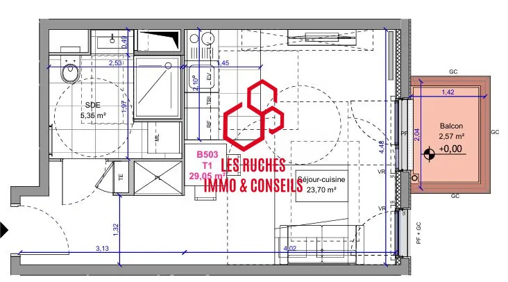 Appartement T1 lumineux à vendre à Orly - 29,05 m², emplacement idéal 