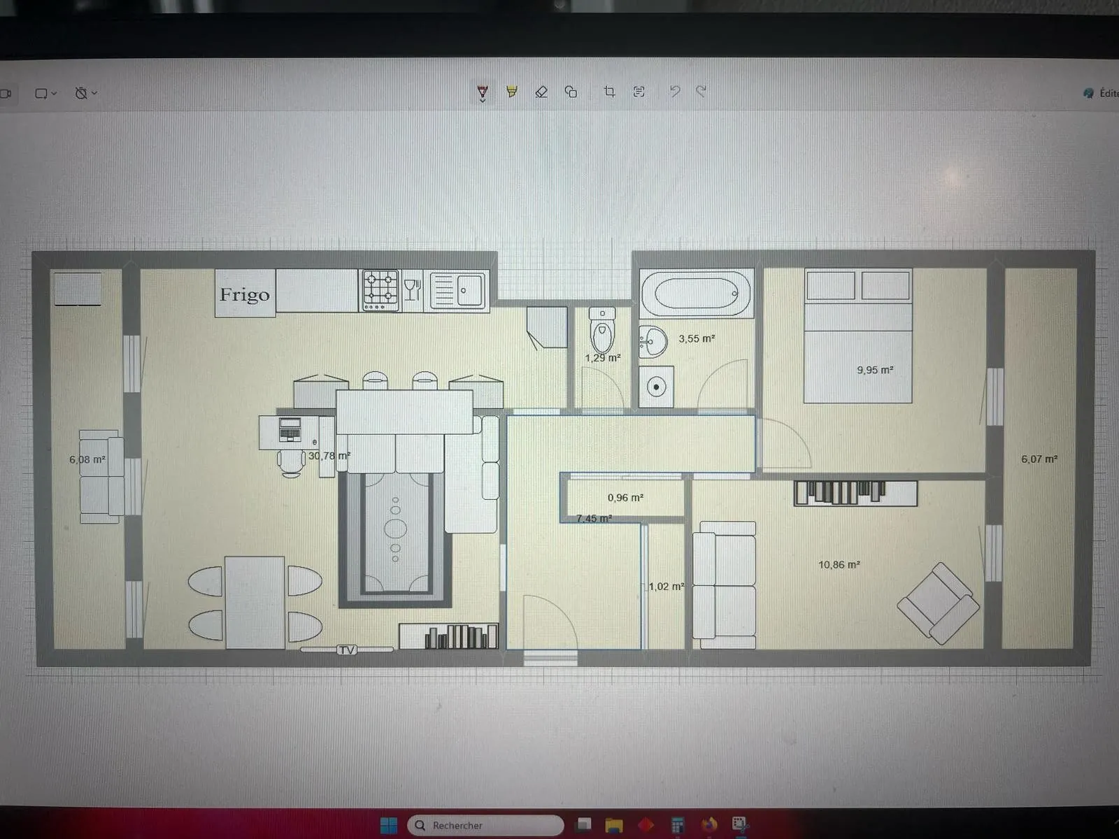 Bel appartement F3 lumineux avec deux balcons à Saint-Étienne, proche du Parc de l'Europe 