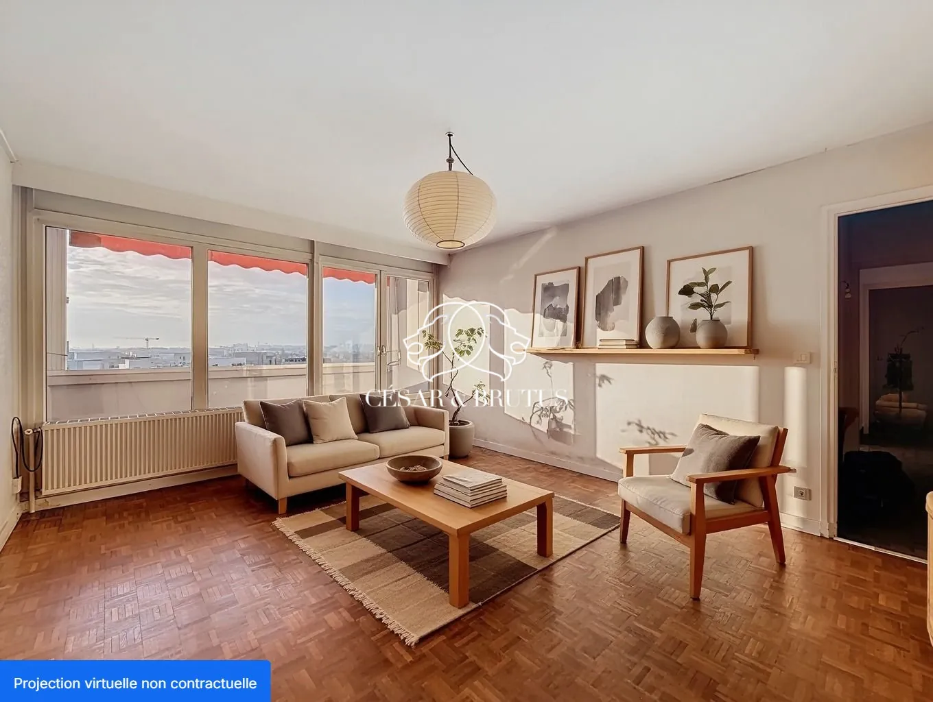 Grand T2 lumineux avec balcon, cave et garage à Lyon 69008