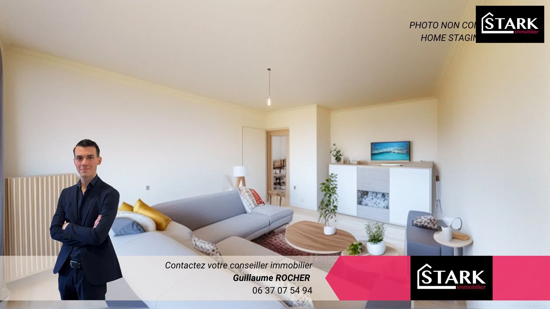 À vendre appartement T3 de 70 m² à Montbéliard, calme et lumineux, avec balcon et cave