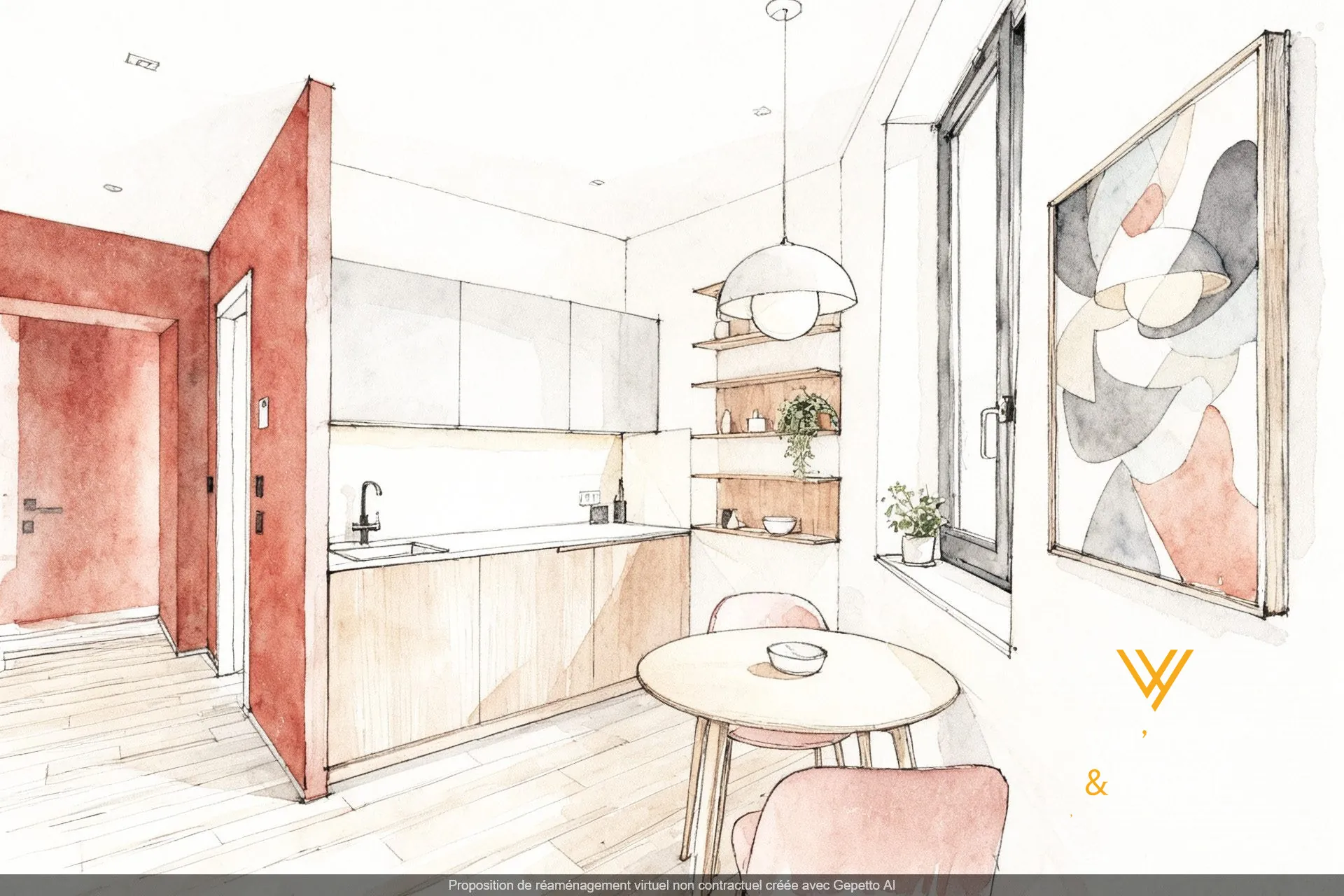 Studio rénové de 16,63 m² à Oullins, idéal pour investissement ou usage professionnel