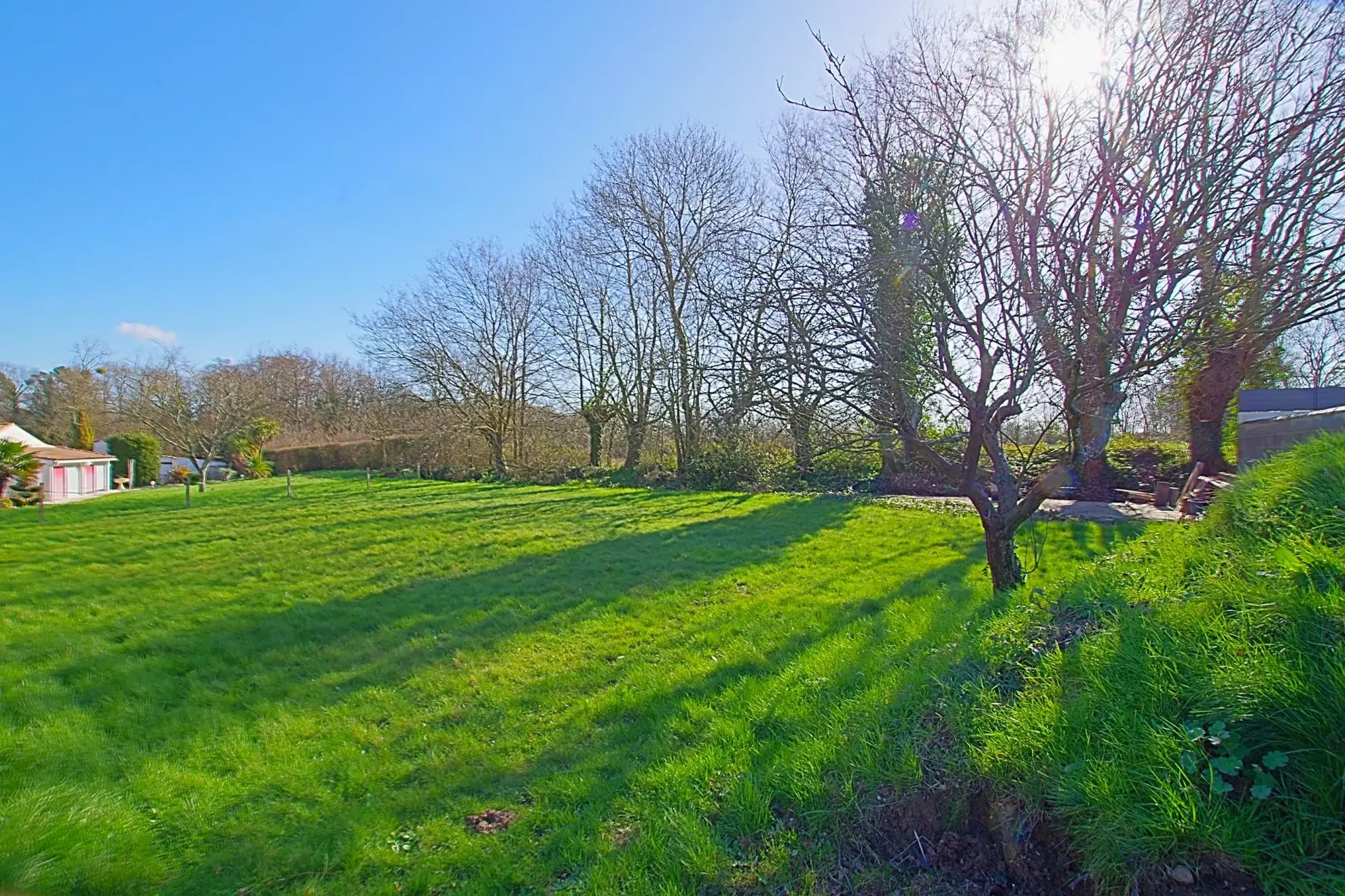 Terrain constructible à vendre à Sainte-Foy, 697 m² dans un environnement boisé 