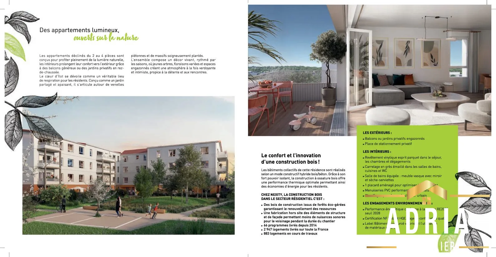 Appartement neuf à Bondoufle - T2 à partir de 189 000 € dans un cadre écologique