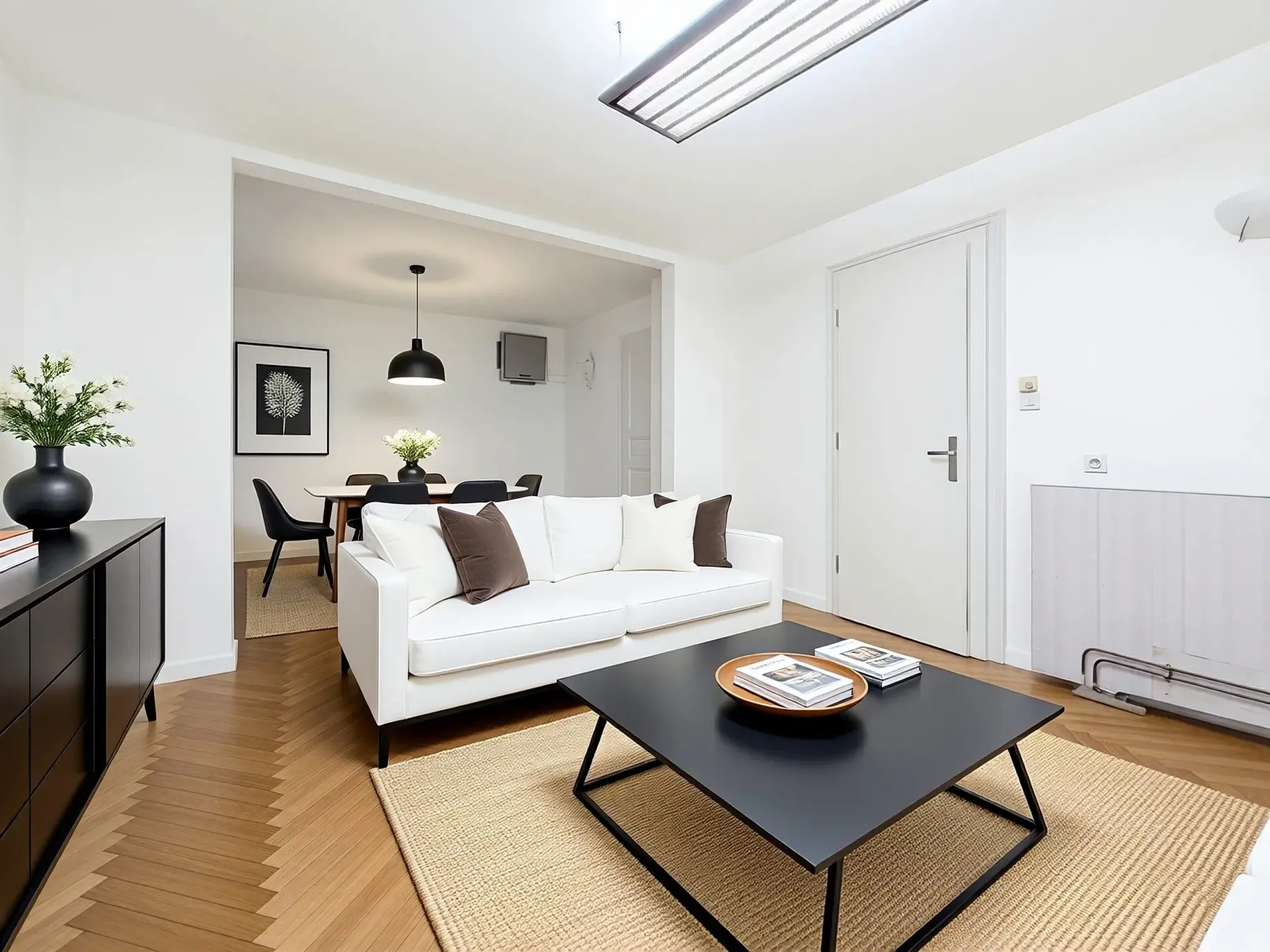 Séjour (Salon-Cuisine) modifié Appartement T3 à La Wantzenau avec fort potentiel de rénovation, proche commerces 