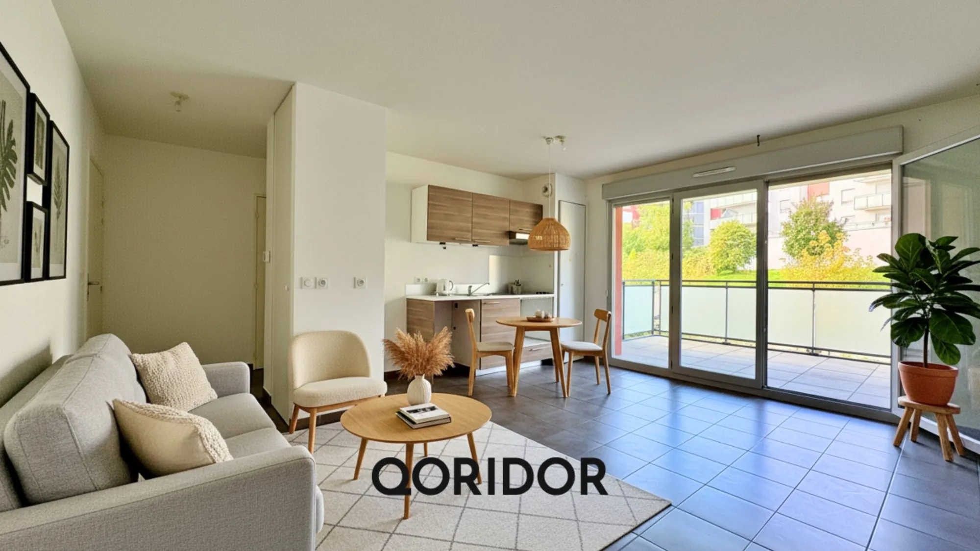 A vendre appartement T2 lumineux avec balcon et parking privé à L'Isle d'Abeau