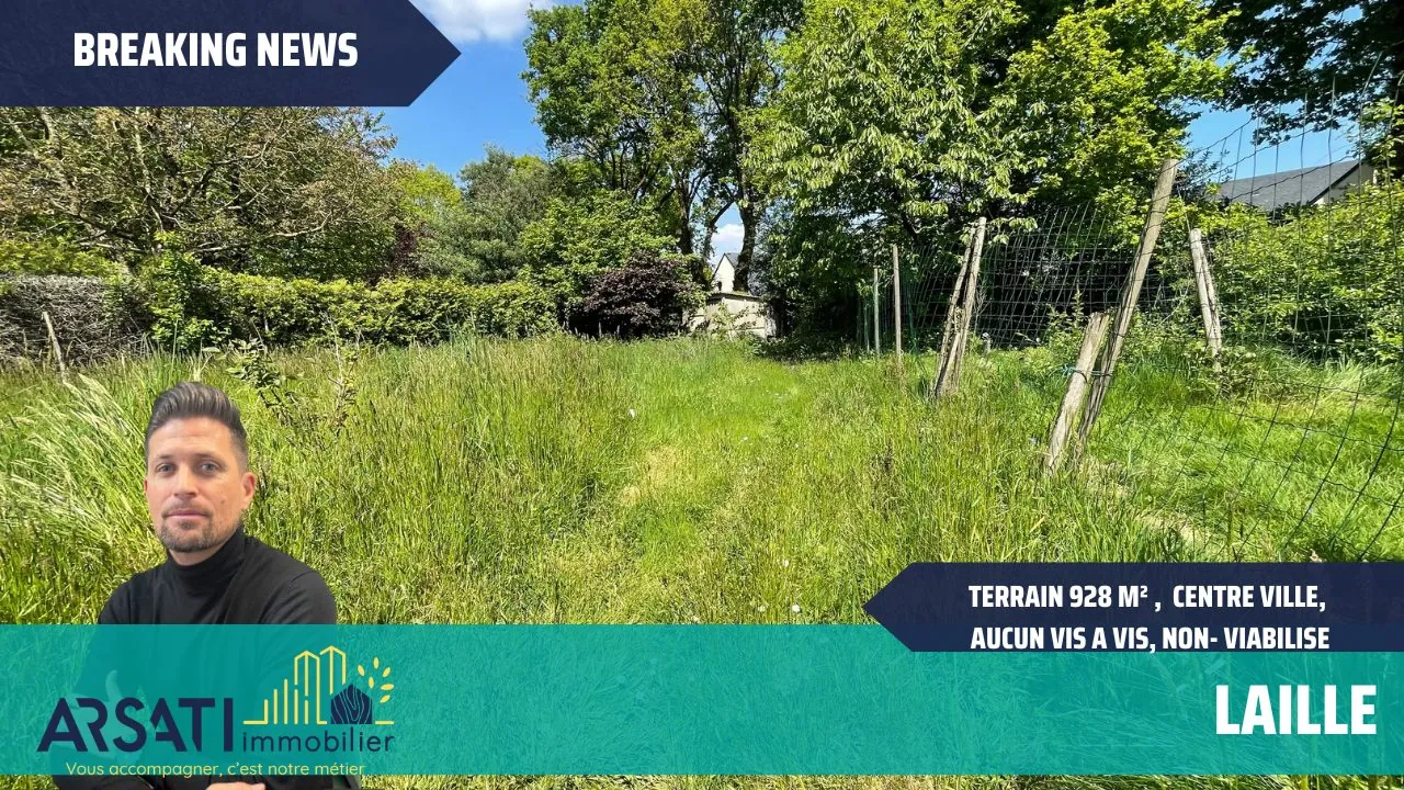 Terrain non viabilisé à Laillé de 968 m², proche Rennes