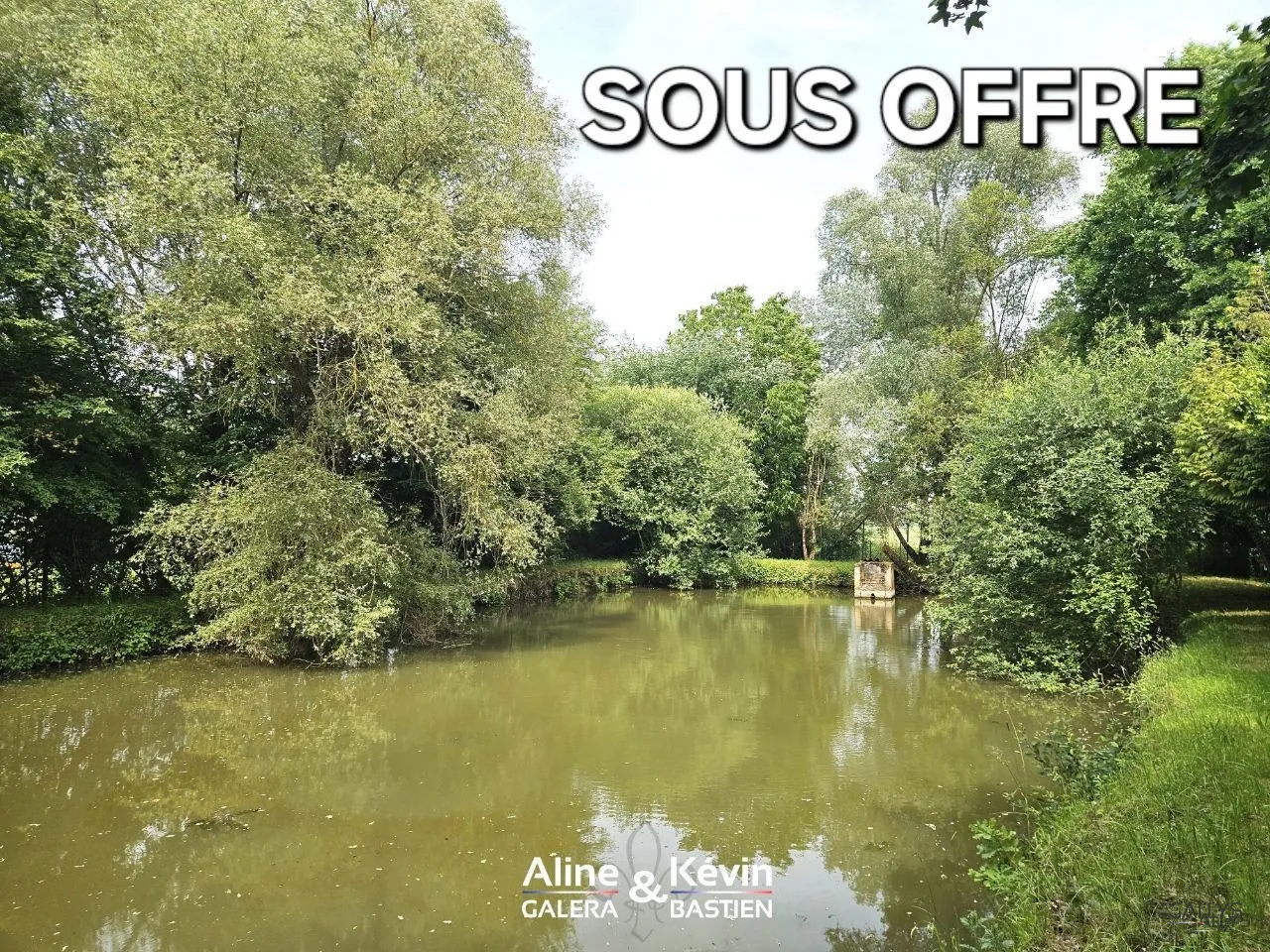 Parcelle clôturée de 2525 ares avec étang privé et droit de pêche à Gomelange