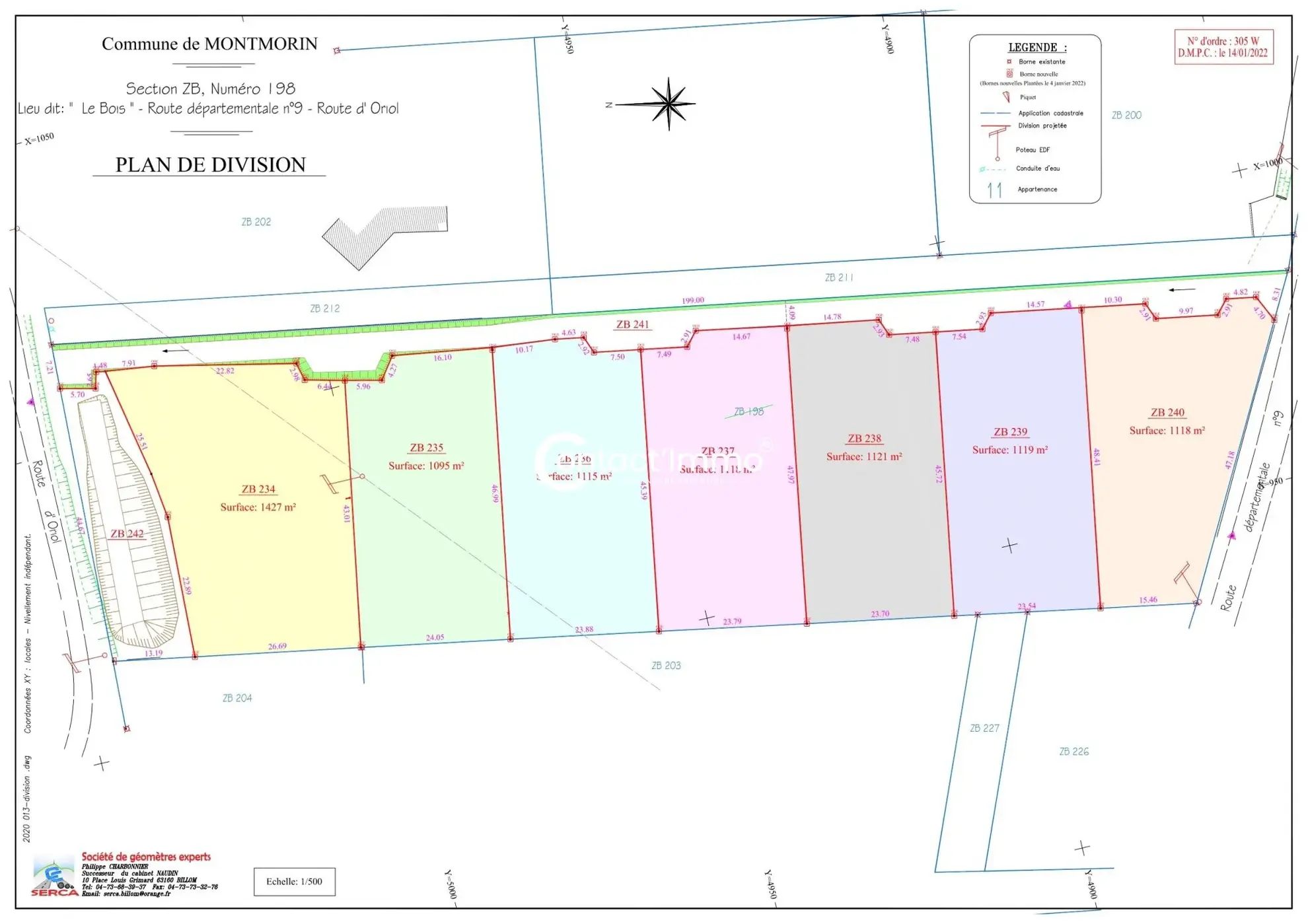 Terrain constructible de 1121m² à Montmorin, viabilisé et en zone U du PLU 